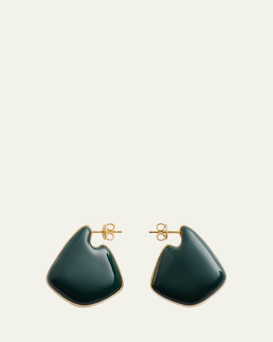 Small Fin Enamel Earrings